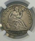 1854-o Seated Half Dollar   Ngc Xf40  Great Tone   Beautiful Eye Appeal   Arrows
