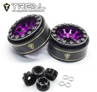 Treal 1 0  12 Hole Beadlock Wheels  4  Purple Aluminum Scx24 Trx 4m Rc Crawlers