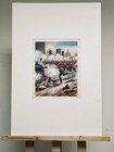 Original Late Victorian Battle Scene Watercolor Painting Signed Wgr  98