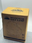 Himalayan Glow Multicolor Salt Lamp Usb Wood Base Heart Table Lamp New Boxed