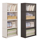 Portable Wardrobe Closet 4 Cube Storage Armoire Modular Organizer Rack Bedroom