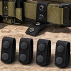 4pcs Nylon Duty Belt Keepers Double Snap 2 Inch Wide Police Security Black