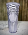 Starbucks 2019 Holiday Silver Platinum Bling Studded 24oz Venti Cold Cup Tumbler