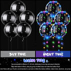 50 Pack Led Light Up Bobo Balloons 20  Party Birthday Transparent Bubble Balloon