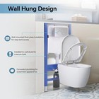Wall Hung Toilet With Tank wall Mounted Toilet Combo Set With Dual-flush Plate 