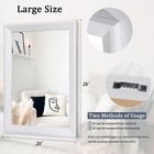 Rectangular Wall Mirror Decorative Wood Framed Mirrors Large 28 x20  For Farm   