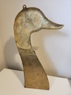 Vintage Brass Duck Head Wall Decor Planter 16 