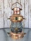 Vintage Brass   Copper Anchor Oil Lamp Nautical Maritime Ship Boat Lantern Light