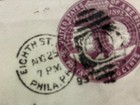 Philadelphia Pa Postal History Cover Cancel Eighth St Sta 1898 Nice U349 Corner