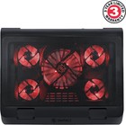 Enhance Xl Gaming Laptop Cooler Pad W  5 Oversized Led Fans  Black red