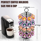 4-tier K-cup Holder Compatible With 36 K-cups  Coffee Pod Carousel Storage Stand