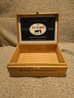 Torino Wooden Cigar Box Empty Box Vintage Cigar Box Hinged Lid
