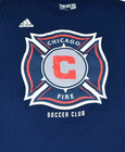 Adidas Mls Mens Chicago Fire Soccer Club Blue Go-to-tee Shirt New S  L