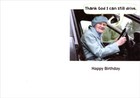 Old Lady Behind Steering Wheel Funny Recycled Paper Greetings Birthday Card