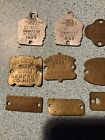 Lot 13 Vintage 1920   s 30   s Dog Tag License Tax Registration Genesee  Michigan