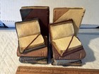 Magnificent Vintage Cast Resin Bookends Stack Pile Antique Books Figi Graphics