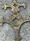Antique Silver Large Hudson Bay Fur Trade Cross 3 Stamps
