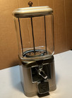 Vintage Oak Acorn 5 Cent Gumball Machine W original Key - Extremely Clean