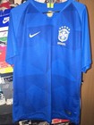 Brazil 2018 World Cup Away Jersey Blue Cbf Dri-fit Soccer Shirt Men   s Xl