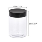 2pcs 10oz 300ml Round Plastic Jars With Black Screw Top Lid For Storage