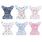 Reusable Cloth Diapers 6 Pack 6pcs Rayon From Bamboo Inserts wet Bag  One Siz   