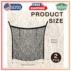 2 Pcs Fabbay Slow Feed Hay Net For Horses 35 X 31 Inch Hay Bag Black