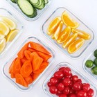 M Mcirco 10-pack 22 Oz Glass Meal Prep Containers glass 1 Compartment  Gray 