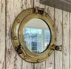 Nautical Antique Brass Porthole 12 Inch Ship Wall Porthole Decor Boat Window