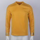 For Strange New Worlds Captain Pike Gold Uniforms Starfleet Blue Red Top Shirts