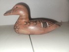 Miniature Vintage Hand Carved   Painted Small Wooden Duck Decoy Figurine