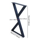 2 Pcs Triangular Industrial Iron Table Legs Bench Legs 45 70cm 17 72 27 56in
