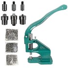 Heavy Duty Hand Press Eyelet Grommet Machine Punch Tool Kit     3 Size Dies   1   