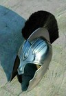 Achilles Troy Helmet Medieval Knight Crusader Spartan With Plume Inner Decorate
