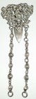 Antique Hallmarked English Sterling Chatelaine Hook 2 Chains Figural Person