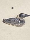 Danforth Pewter Loon Pin Back Tie Tack Fine Cast Pewter 1992 Signed