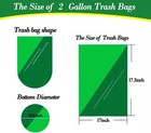 2 Gallon Clear Trash Bags 120 Count Small Garbage Can Liners Bathroom Office