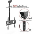 Indoor Ceiling Tv Stand Wall Mount Swivel Tilt Bracket 32  - 70  Led Lcd Screen