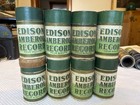Lot Of 8 Antique Edison Amberol 4-minute Phonograph Cylinders W  Vintage Tubes
