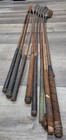 8 Antique Vtg  Hickory Wood Shaft Golf Clubs Driver Brassie Spoon Poor Condition