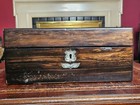 Antique Victorian Walnut Fitting Sewing Vanity Box