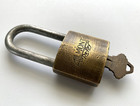 Vintage Almont  re-key  Brass Padlock Lock W  Key