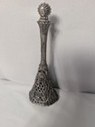 Vintage Posy Tussie -mussie Decorative Mini Flower Holder Pewter 6 5  Bridal 90s