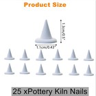 25 Pieces Pottery Kiln Nails High-temperature Ceramic Kiln Support Nails Smal   