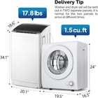 17 8lbs Full Automatic Washing Machine And 1 5cuft Portable Clothes Dryer Set