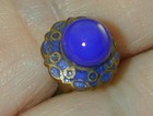 Victorian Cobalt Blue Glass   Enamel Hat Pin 6    Long Must See