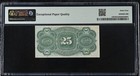 25 Cents Fourth Issue Fractional Currency Fr 1307 Pmg 64 Epq