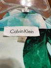 Calvin Klein Dress Blouse tunic  Sz 1x - Teal  Black  Purple  Blue
