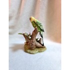 Andrea By Sadek Yellow Parakeet  chick  Porcelain 8  Bird Figurine Sticker Japan