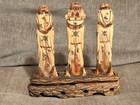Chinese 19th Century Hand Carved Bos Indicus Three Immortals Figures