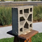 Vintage Breeze Block Mid Century Modern X Pattern Concrete Screen Stone 12x12